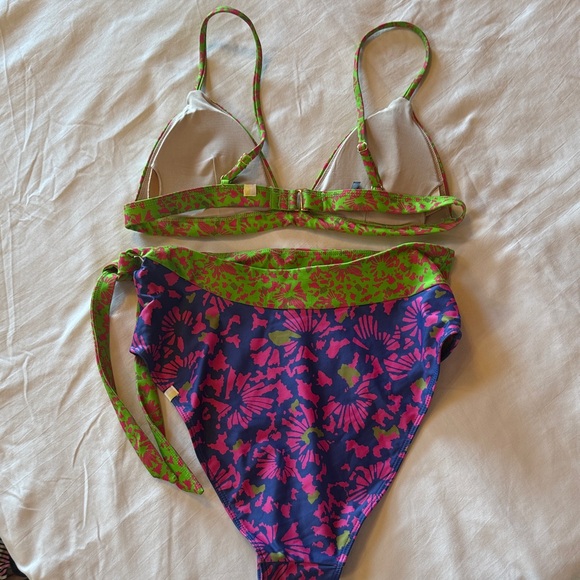 Summersalt Green and Pink Floral Bikini - Picture 3 of 3